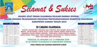 SELEKSI ATLET POPDA KABUPATEN SLEMAN TAHUN 2020