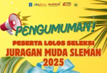 Pengumuman Peserta Lolos Seleksi Juragan Muda Sleman 2025