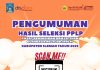 Pengumuman Hasil Seleksi PPLP Kabupaten Sleman tahun 2025